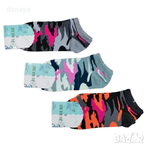 5617 Дамски чорапи Цветен камуфлаж, 36-41 номер, снимка 2 - Дамски чорапи - 48653073