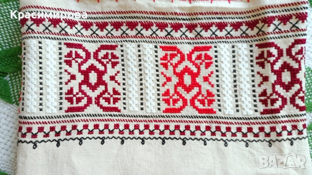 Ръчно бродирана покривка 130см/120см, снимка 4 - Покривки за маси - 52238076