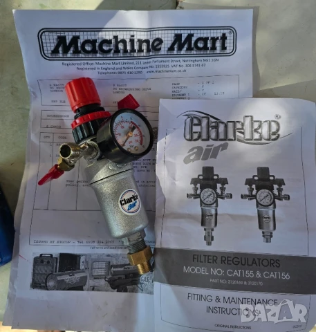 Регулатор за въздушно налягане Clarke , снимка 2 - Други машини и части - 51427541