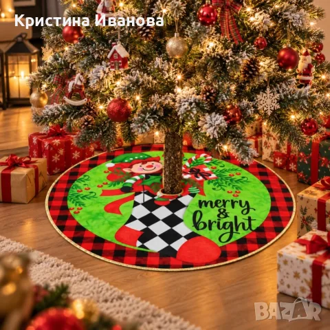 Коледна постелка за елха 80 см, снимка 5 - Декорация за дома - 56505969