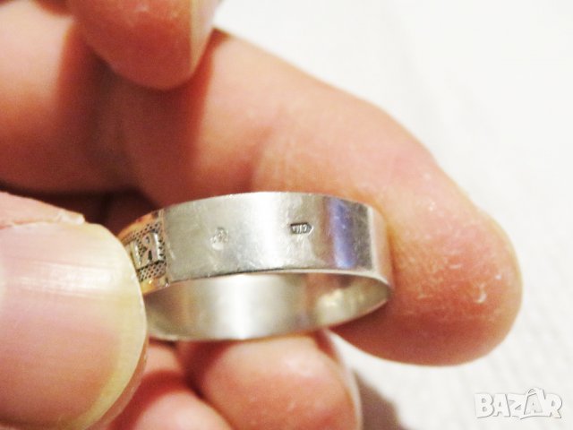 Стар кован Мъжки сребърен пръстен, Стариннен сребърен пръстен с думи към Исус сребро, снимка 5 - Пръстени - 31400691