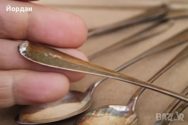 10 сребърни лъжици за чай , снимка 11 - Други ценни предмети - 49862379