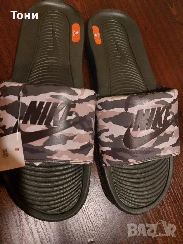NIKE Оригинал Нови Мъжки Кожени Чехли 52, снимка 2 - Мъжки чехли - 56273901