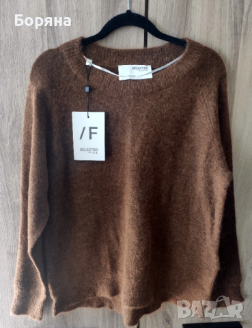 Selected Femme нов пуловер алпака, снимка 3 - Блузи с дълъг ръкав и пуловери - 44805304