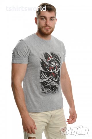 Нова мъжка тениска с дигитален печат 3D Череп (Скелет), снимка 6 - Тениски - 37664177