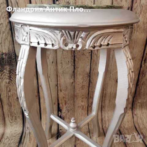 Помощна маса Луи XVI, силвър, снимка 4 - Маси - 42458148