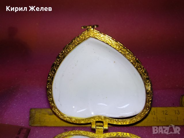 КРАСИВА ПОРЦЕЛАНОВА КУТИЙКА За БИЖУТА - СЪРЧИЦЕ с ФЛОРАЛНА ТЕМАТИКА на КАПАЧЕТО 42859, снимка 12 - Други ценни предмети - 44312288