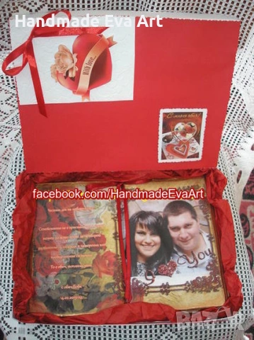 Подарък за Свети Валентин(14.02)- Книга със снимка/мотив и поздрав по Ваш избор, снимка 4 - Романтични подаръци - 53131919