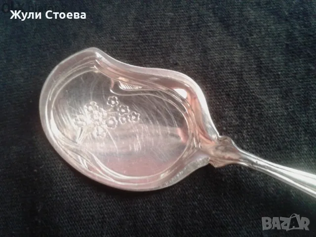 Красива сребърна лъжичка  в стил Сецесион, снимка 5 - Други - 56267233
