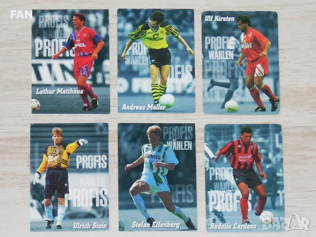 Комплект карти Панини PANINI от Бундеслигата 1995 Байерн Мюнхен, Борусия Дортмунд, Байер Леверкузен