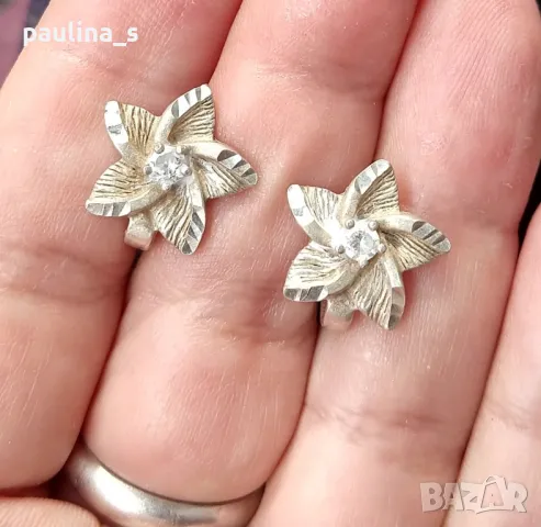 Четири чифта / Винтидж от СБХ / Масивни сребърни обеци английски клипс / проба 925 и Житен клас , снимка 8 - Обеци - 35616022