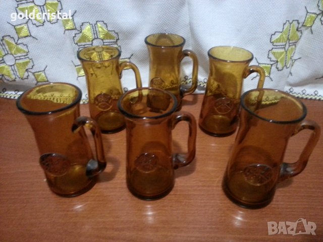 Ретро стъклени чашки , снимка 4 - Антикварни и старинни предмети - 42868014