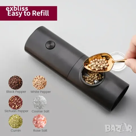 Електрическа мелничка за подправки на батерии, снимка 4 - Други - 49168441