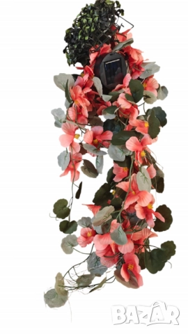 Флорална светлинна декорация - LED Слънчева кошница с цветя, снимка 8 - Други - 51948631