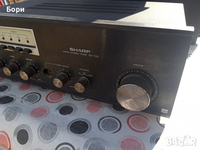 SHARP SM-1122 STEREO Усилвател, снимка 4 - Ресийвъри, усилватели, смесителни пултове - 39730459