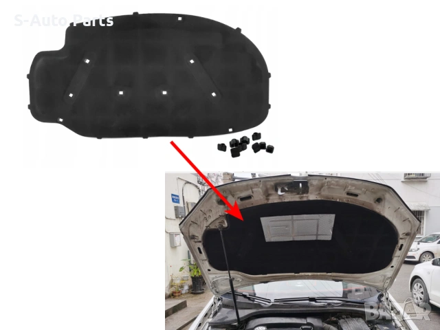 Изолация за преден капак на VW Jetta A5 (2005-2010)​ 1K0863831D, снимка 2 - Аксесоари и консумативи - 54037709