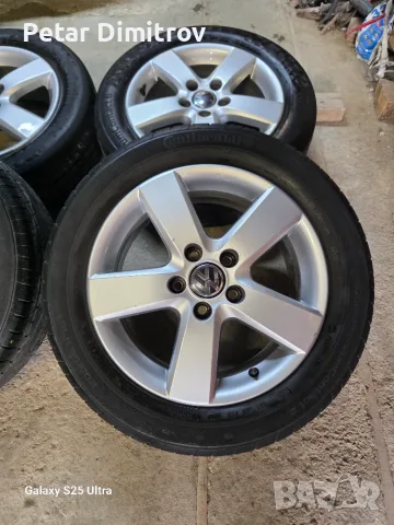 Джанти с гуми 5×112/16 цола vw golf pasat sharan , снимка 2 - Гуми и джанти - 56250467