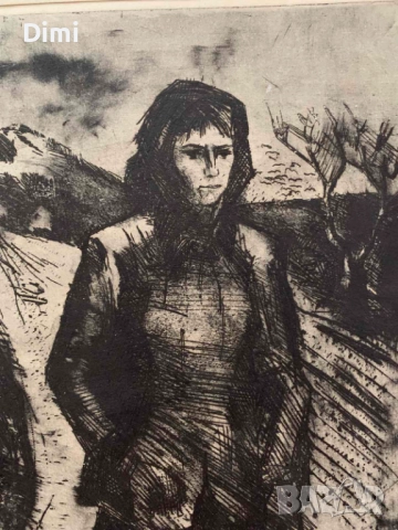 ТОДОР ПОПТОШЕВ 2 бр. дърворез 1964 г., снимка 8 - Картини - 52838076