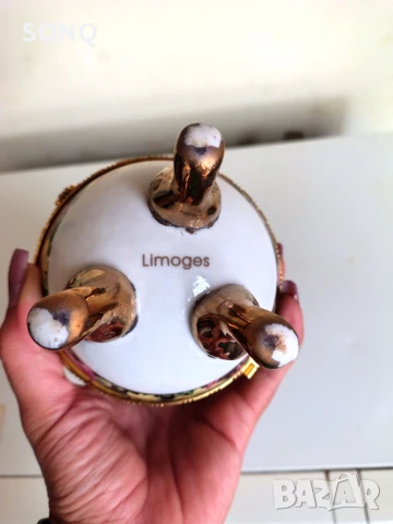Красиво Порцеланово Яйце-Кутия за Бижута-Лимож, снимка 5 - Антикварни и старинни предмети - 51146440