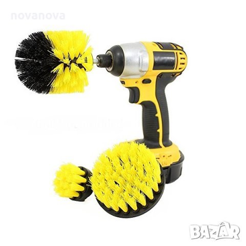 Комплект 3бр. почистващи четки за винтоверт, снимка 3 - Винтоверти - 39421452