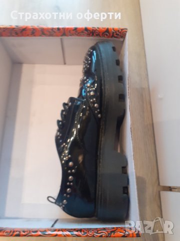 Обувки черни с капси на платформа, снимка 7 - Дамски ежедневни обувки - 35404763