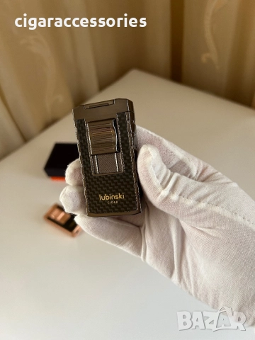 Запалка Lubinski с двоен пламък и вграден пънч, снимка 4 - Запалки - 52812874