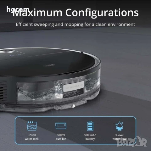 360 S10 Robot Vacuum Mop - Робот за почистване - Домашна прахосмукачка, снимка 5 - Прахосмукачки - 50486730