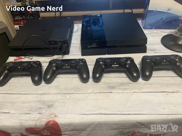 PS4 500GB + 4TB външен + 4 джойстика | Идеално състояние | Само РАЗМЯНА, снимка 4 - PlayStation конзоли - 56060625