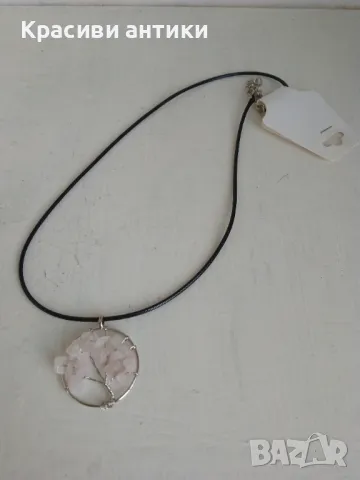 Розов кварц, дьрво на живота, снимка 3 - Колиета, медальони, синджири - 48526859