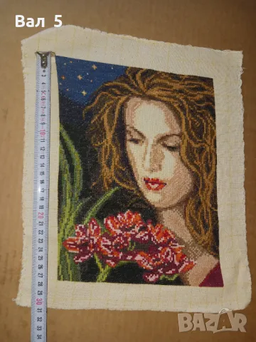 Стар ръчно шит гоблен, снимка 2 - Гоблени - 49561475