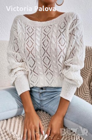 Много красива блуза или летен пуловер 100% памук, снимка 14 - Блузи с дълъг ръкав и пуловери - 40452701