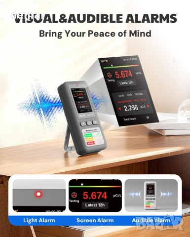 AEGTEST HOUND-1011S Преносим радонов детектор, високоточен сензор, снимка 5 - Друга електроника - 52705586