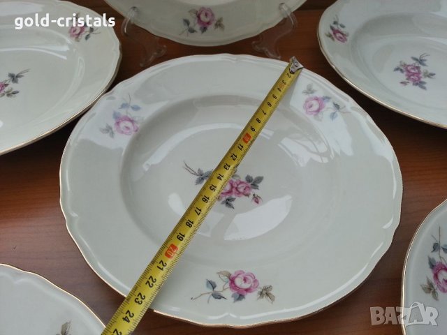 Стар български порцелан чинии дълбоки, снимка 3 - Антикварни и старинни предмети - 33760946