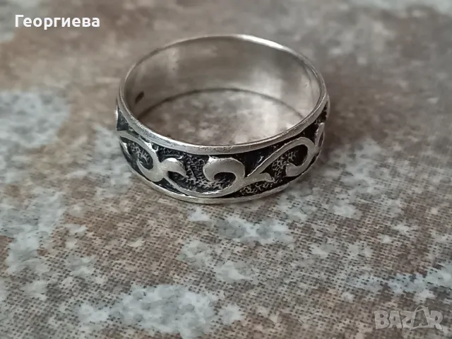 Мъжка сребърна халка, снимка 3 - Пръстени - 49892989