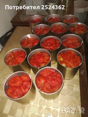 Консерви от домашни белени домати 1 литър. 