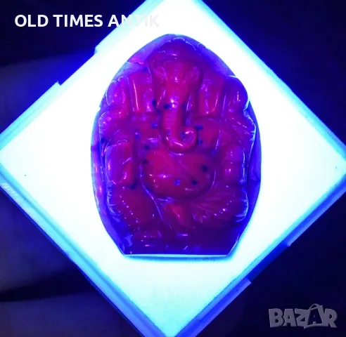 Рубин / Резбован бог Ганеша/Рубин 64 ct. 100% НАТУРАЛЕН , снимка 8 - Антикварни и старинни предмети - 47376764