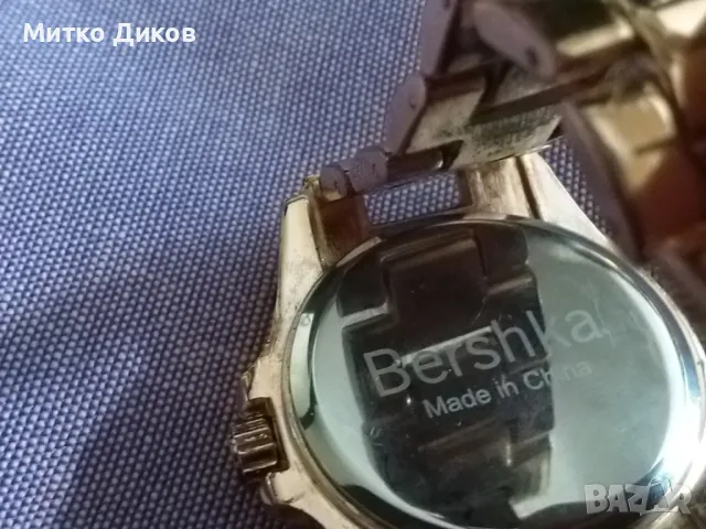 Bershka марков часовник като нов кварцов метална каишка, снимка 6 - Мъжки - 47359097