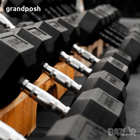 Топ цена Дъмбели професионални шестоъгълни хекс сет чисто нови, снимка 2 - Фитнес уреди - 52215900