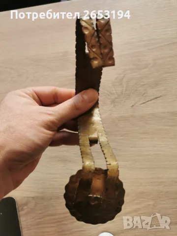 Меден свещник от началото на 19 век., снимка 3 - Антикварни и старинни предмети - 48878580