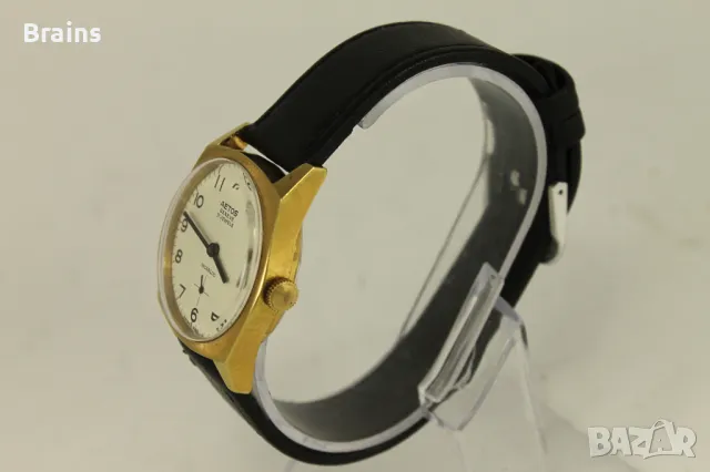 1960's AETOS Geneve Позлатен Швейцарски Ръчен Часовник, снимка 4 - Антикварни и старинни предмети - 49587123