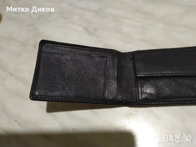 Малко компактно портфейлче за пари ститинки и три карти естествена кожа 100х70мм, снимка 4 - Портфейли, портмонета - 48595783