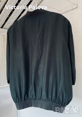 Модерно яке  бомбър коприна,тъмнозелен, снимка 11 - Якета - 40314980