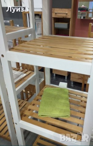 ПРОМО! Стабилна бамбукова етажерка за баня на 4 нива, снимка 6 - Етажерки - 30639852