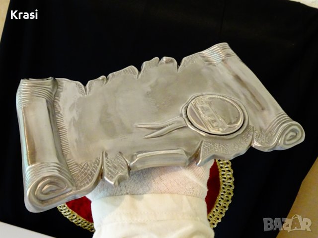 Немски плакет,пано от чист калай 620 гр., снимка 8 - Пана - 38394597