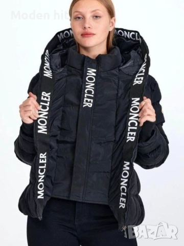 Moncler Дамско Черно Зимно Яке С Качулка Монклер Код P1510