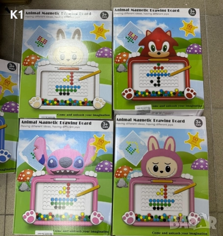 Магнитна дъска за рисуване Лило и Стич/Лабубу/Соник Stitch Labubu Sonic, снимка 2 - Образователни игри - 52517314