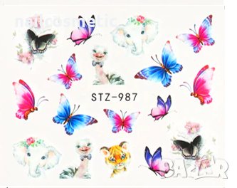 Атрактивни водни стикери за маникюр, снимка 4 - Продукти за маникюр - 23796115