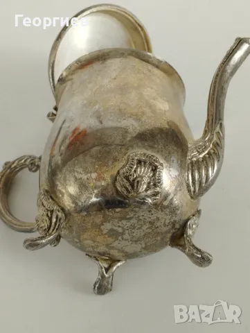 Посребрени мелхиорени вилици 20.5 см.Чайник за запарка на чай,кафе и топло мляко., снимка 5 - Сервизи - 49419517