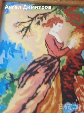 Стара картина смесена техника , снимка 8 - Картини - 51119491