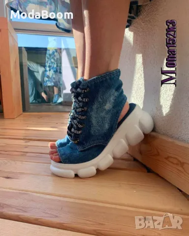 Дамски сандали на платформа , снимка 3 - Сандали - 48835589